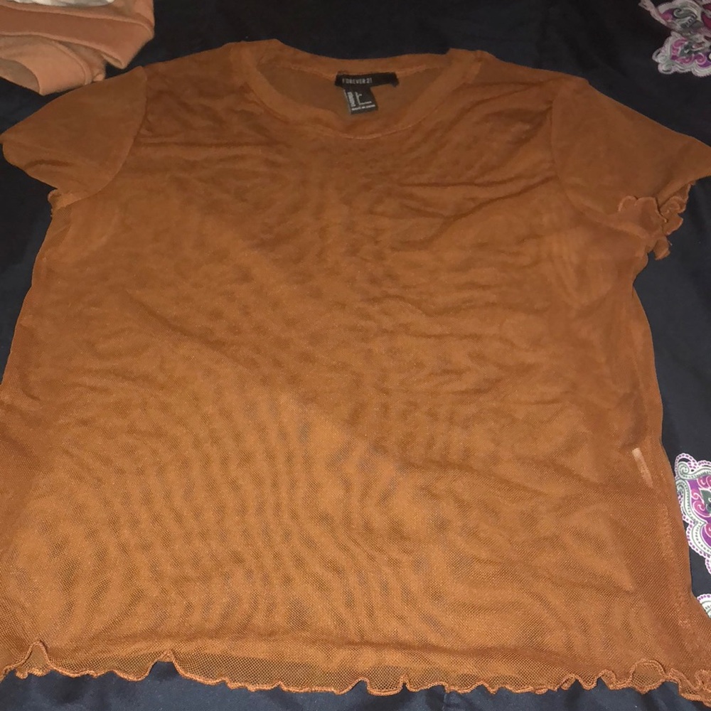 🍯 Brown Mesh top - Picture 3 of 5